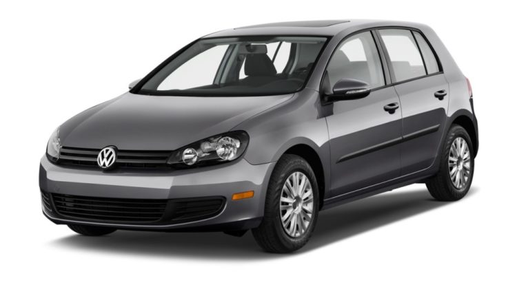 A four door VW Golf from 2013