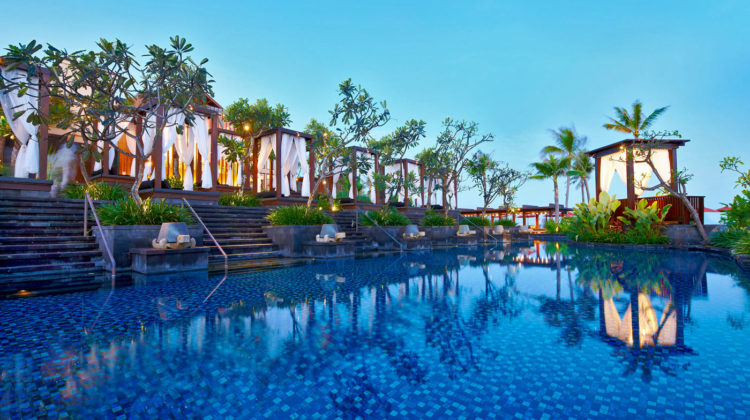 A view from the pool of St. Regis Bali Resort