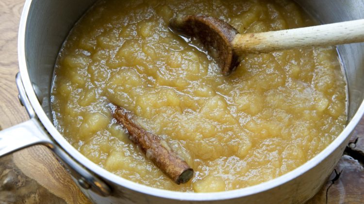 making applesauce for baby is easy.